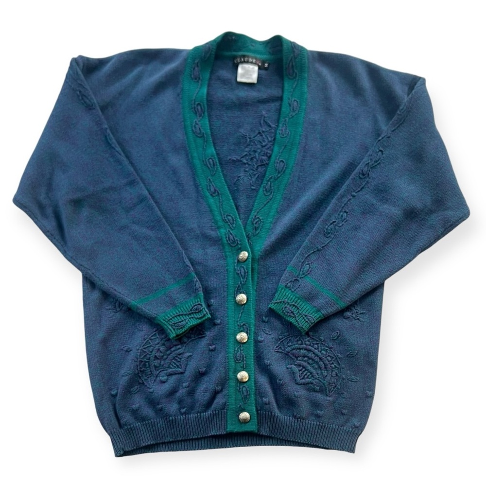 Embroidered Paisley Cardigan